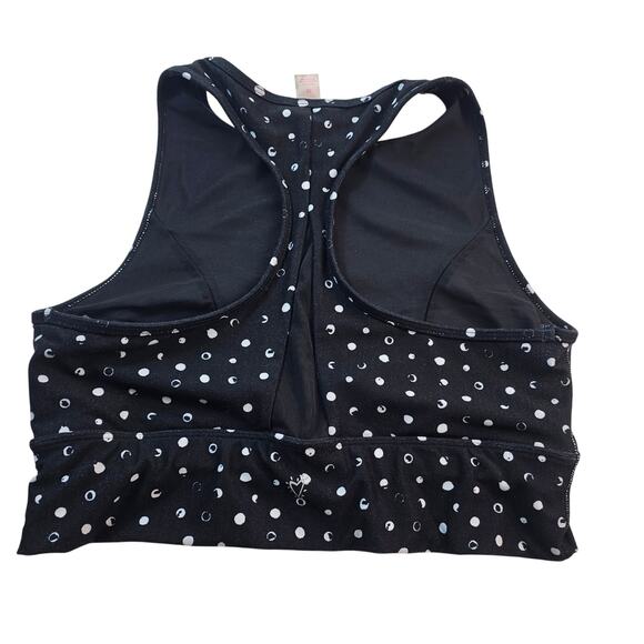 BETSEY JOHNSON POLKA DOT SPORTS BRA M breathable full support coverage active - Picture 4 of 8